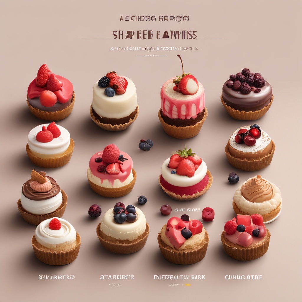 Desserts selection with shop now button