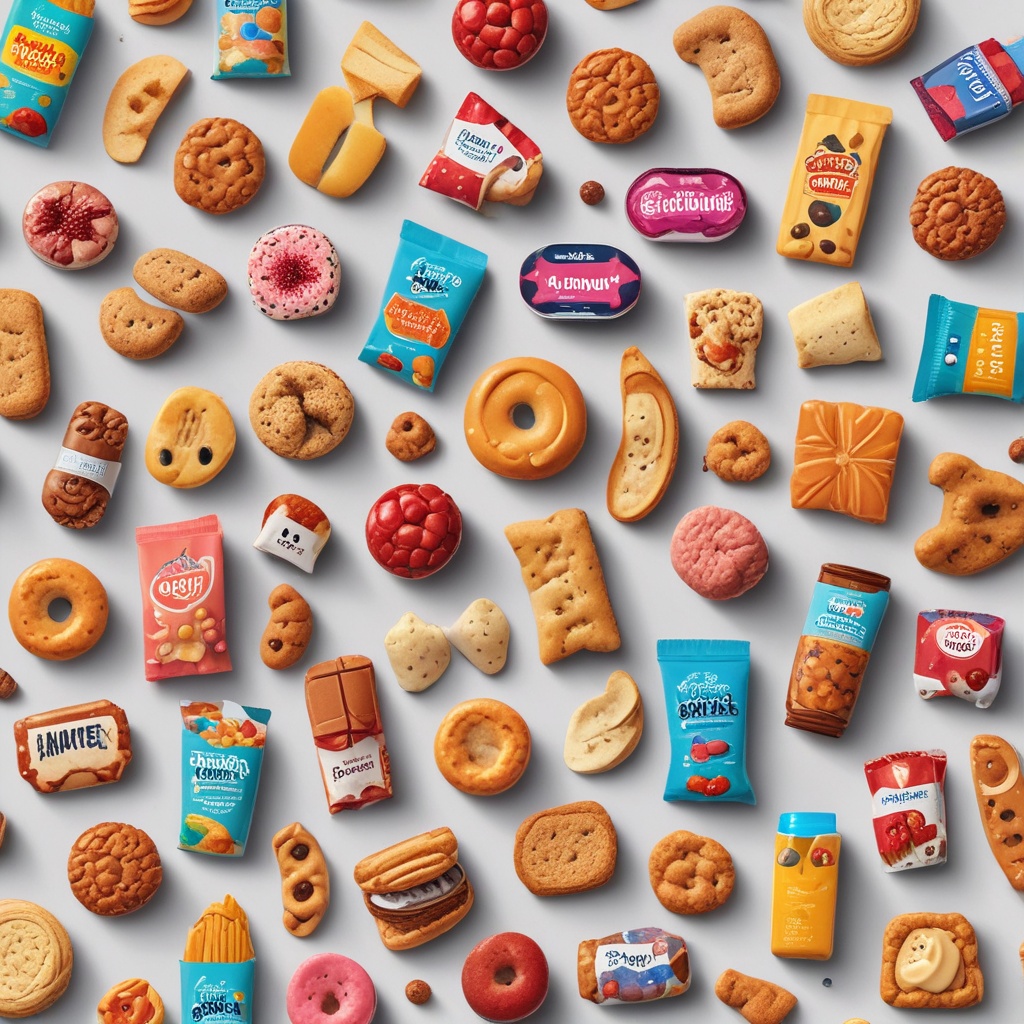 Snacks selection with shop now button